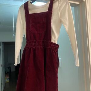Cat & Jack Burgundy and White Kids Dress